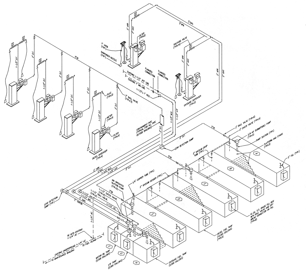 gas isometric drawing
